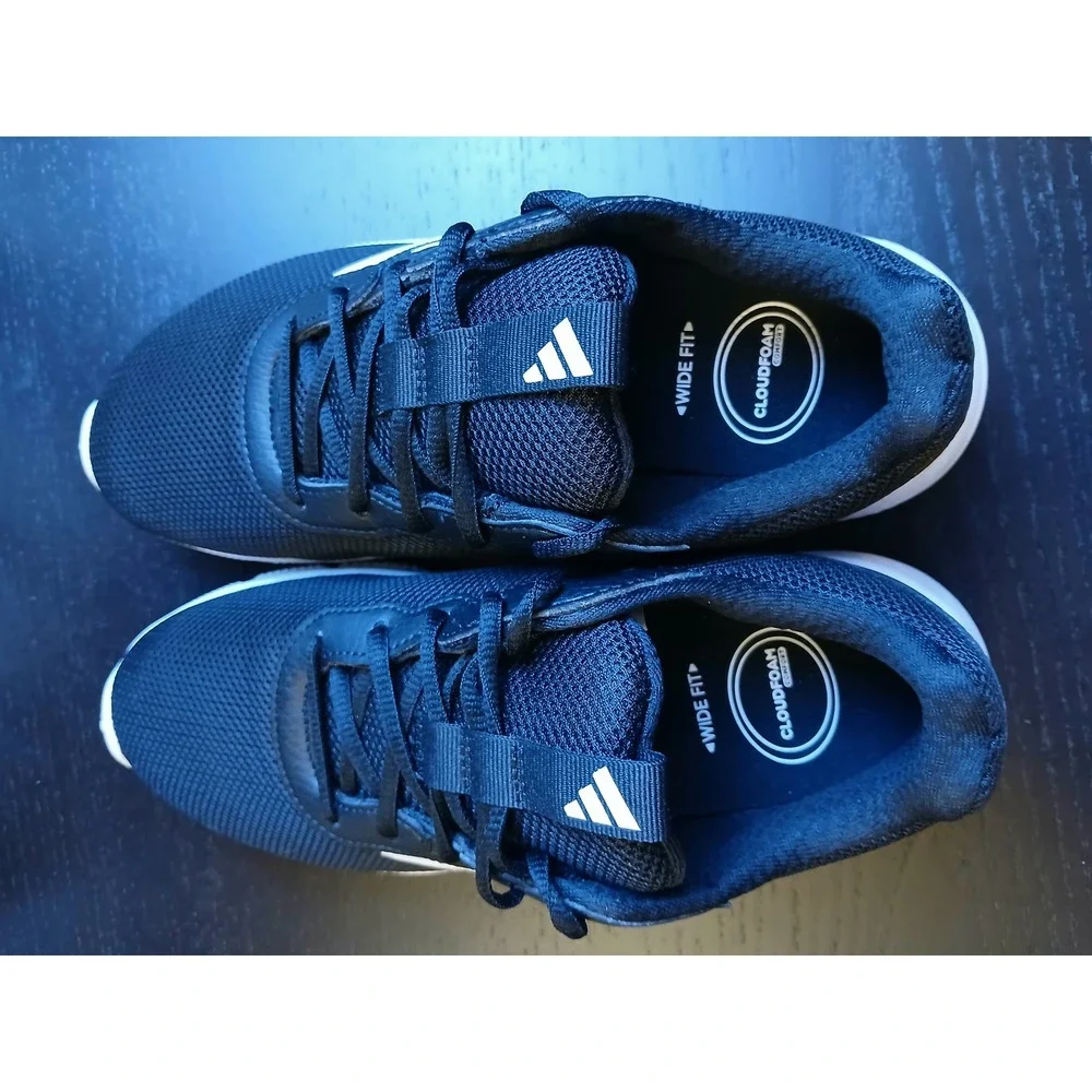 Adidas Cloudfoam Flex Arch Rise Mens Running Shoes Black White AHQ4960 Size 7.5W